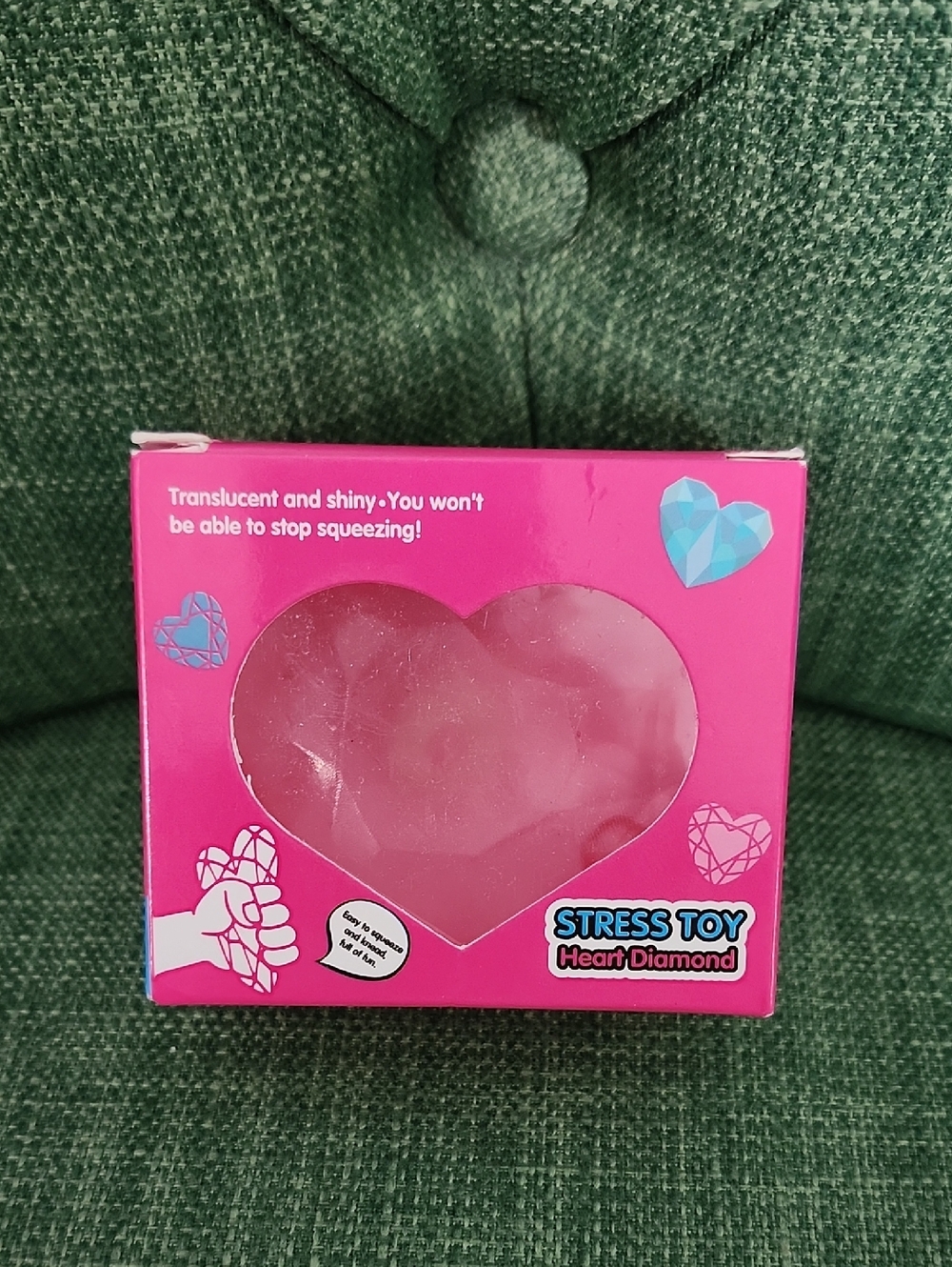 Slow Rise Squishy Toy Heart Diamond - Pink